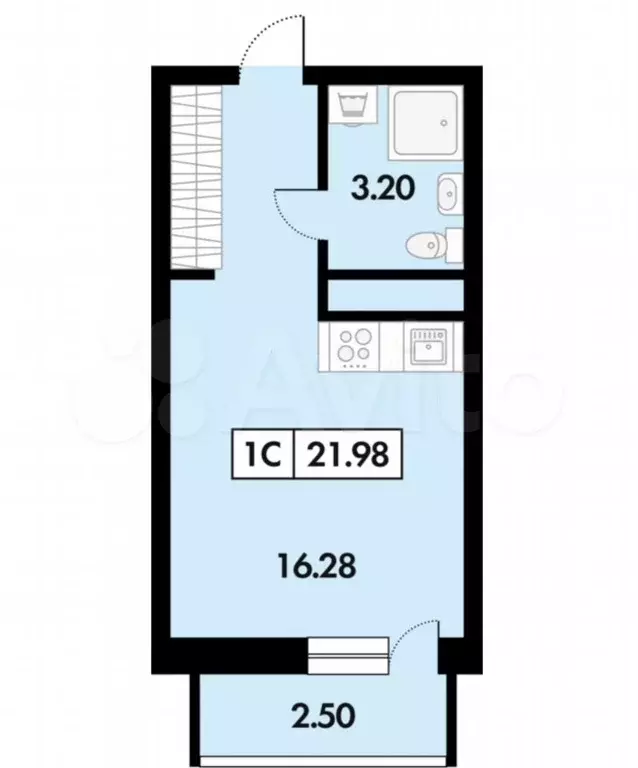 Квартира-студия, 22 м, 13/18 эт. - Фото 0