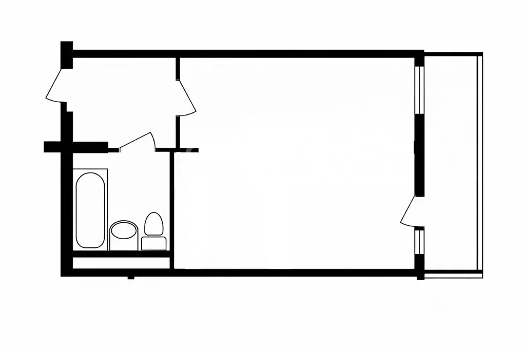 Студия Липецкая область, Липецк Нижняя Логовая ул., 11 (31.0 м) - Фото 2