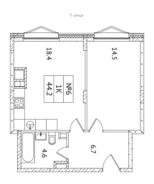 1-к кв. Московская область, Ленинский городской округ, д. Горки пер. ... - Фото 2