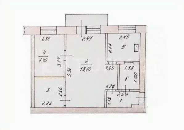 3-к кв. Чувашия, Чебоксары ул. Петрова, 13 (44.0 м) - Фото 2