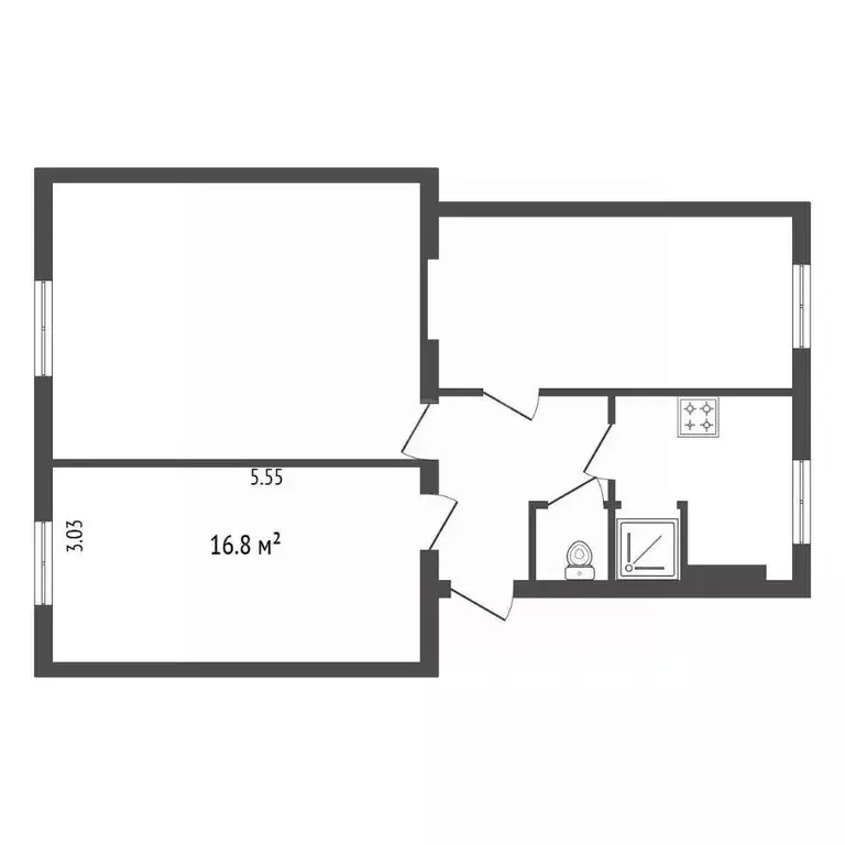 Комната Санкт-Петербург ул. Седова, 72 (17.0 м) - Фото 2