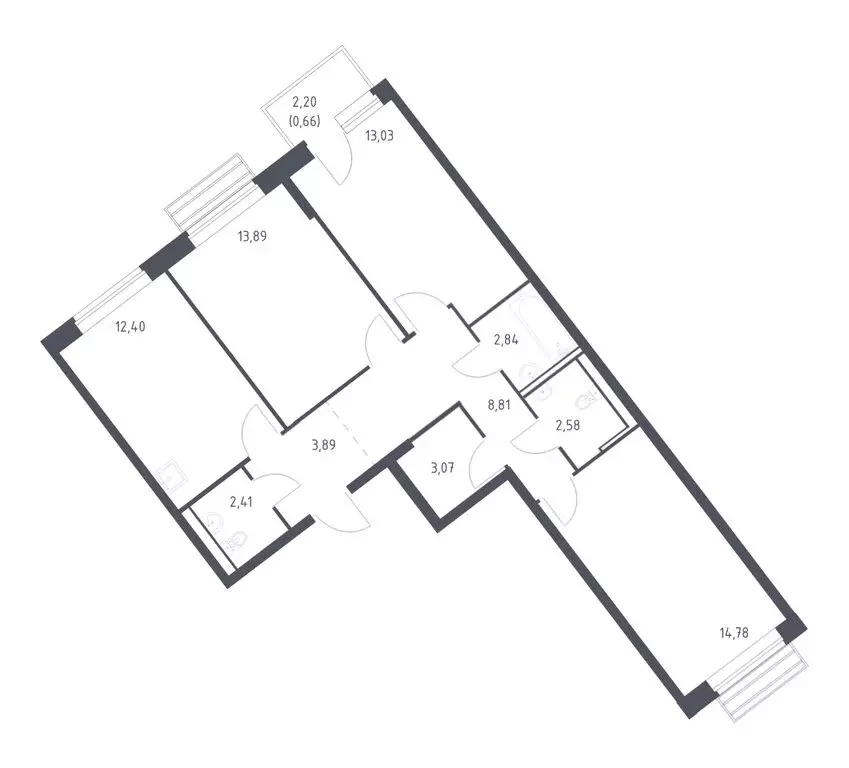 3-комнатная квартира: село Лайково, микрорайон Город-Событие, ЖК ... - Фото 1