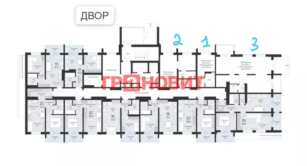 Помещение свободного назначения в Новосибирская область, Обь ул. ... - Фото 1