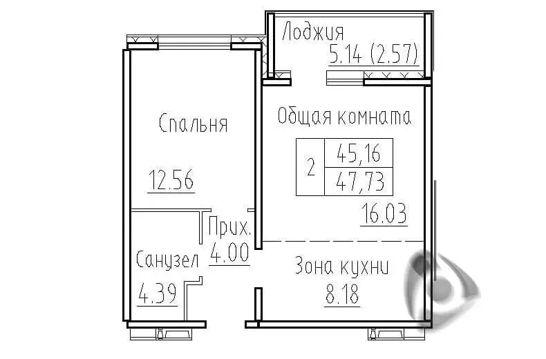 2-комнатная квартира: посёлок Элитный, Венская улица, 12 (47.7 м) - Фото 0