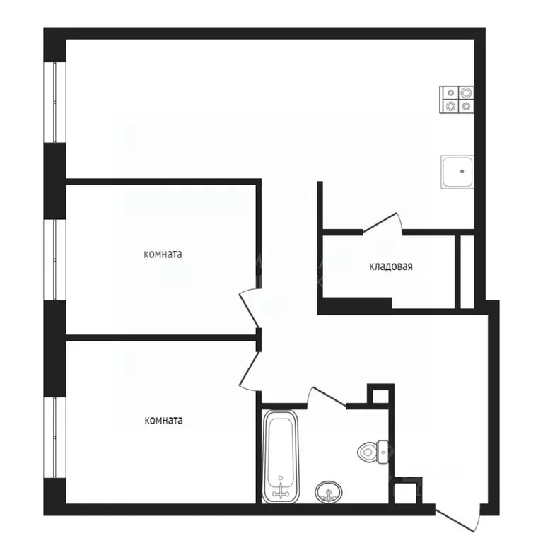 2-к кв. Тюменская область, Тюмень ул. Фармана Салманова, 16 (80.0 м) - Фото 1