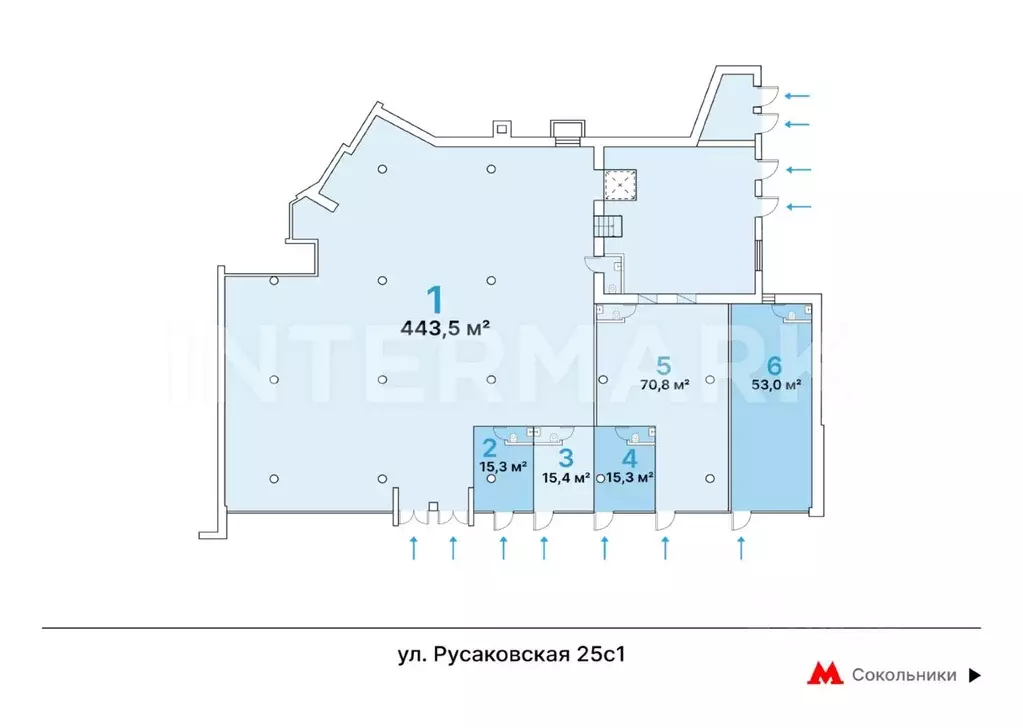 Помещение свободного назначения в Москва Русаковская ул., 25С1 (443 м) - Фото 1