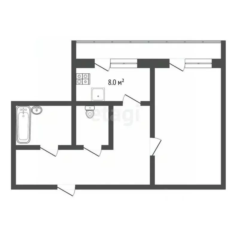 1-к кв. Ставропольский край, Пятигорск ул. Мира (33.0 м) - Фото 1