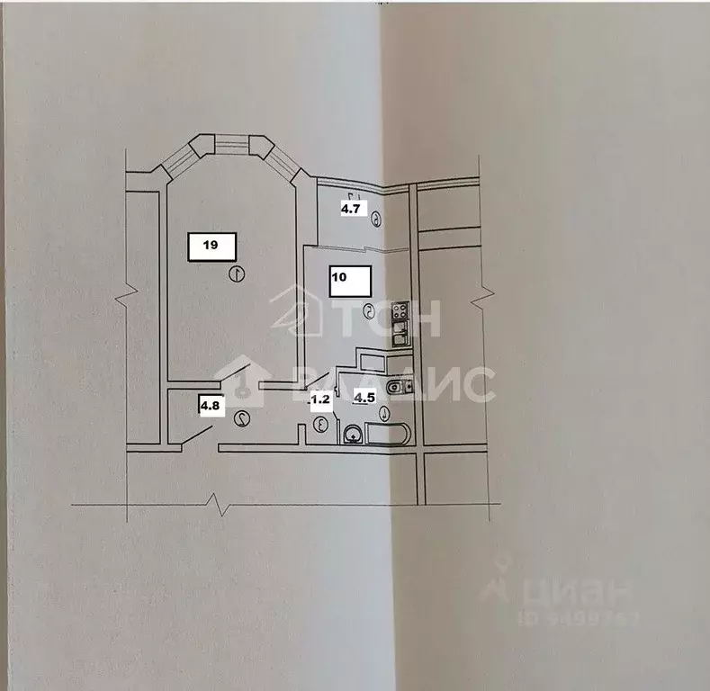 1-к кв. Московская область, Щелково Комсомольская ул., 24 (41.9 м) - Фото 2