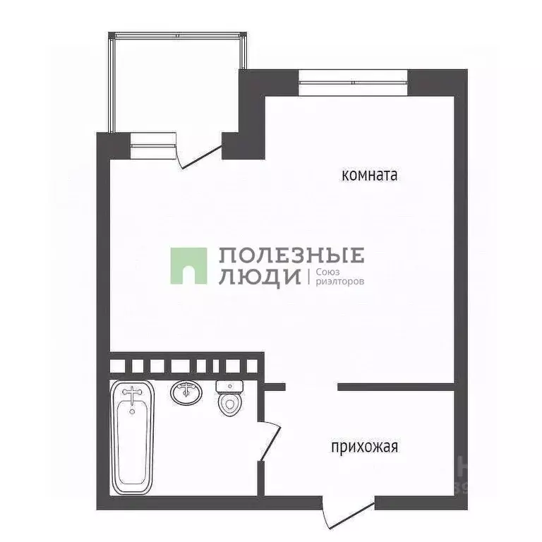 Студия Красноярский край, Красноярск ул. Апрельская, 5К (30.0 м) - Фото 2