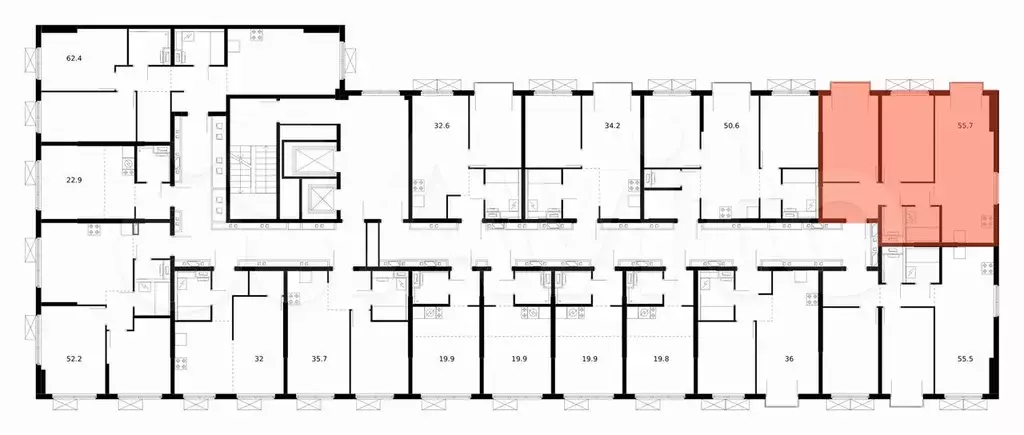Квартира-студия, 19,9 м, 6/13 эт. - Фото 1
