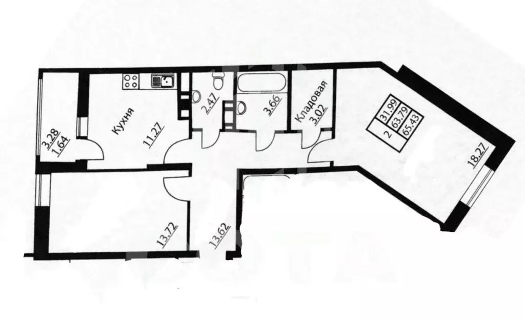 2-комнатная квартира: Воронеж, улица Остужева, 29А (63.3 м) - Фото 1