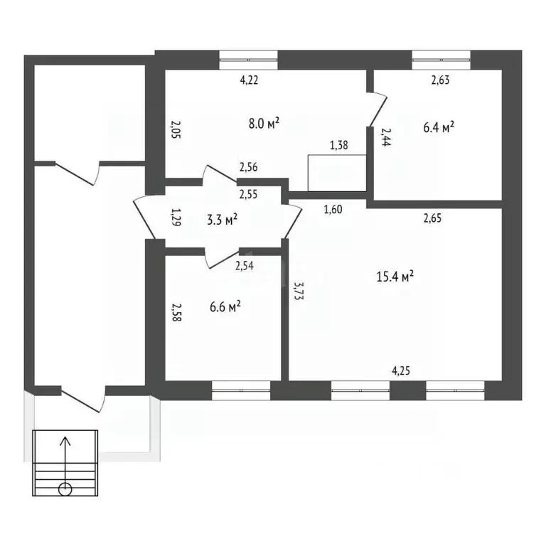 1-к кв. Амурская область, с. Ивановка ул. Ленина, 119 (39.7 м) - Фото 2