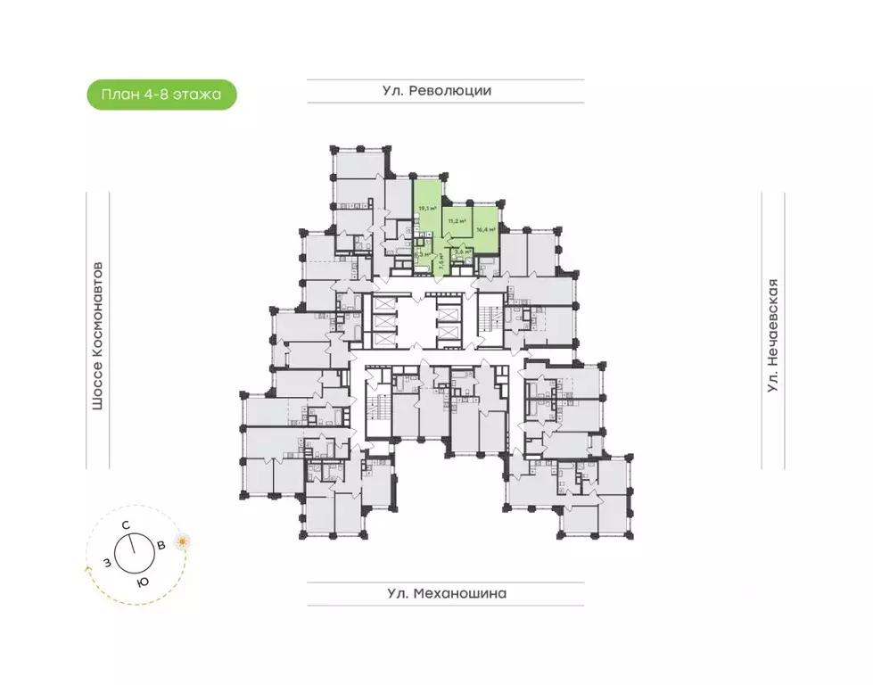 2-к кв. Пермский край, Пермь ул. Механошина, 16 (64.1 м) - Фото 1