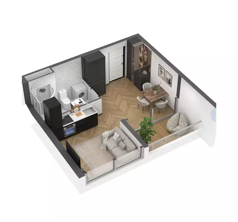 1-к кв. Крым, Ялта ул. Дражинского, 53 (30.7 м) - Фото 1