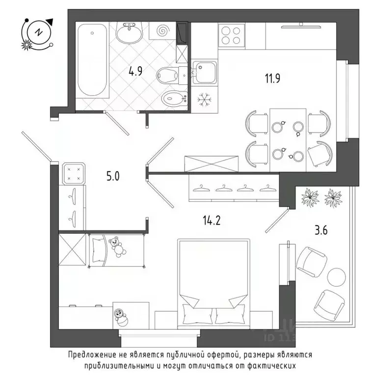 1-к кв. Санкт-Петербург Черниговская ул., 11к1 (38.0 м) - Фото 0