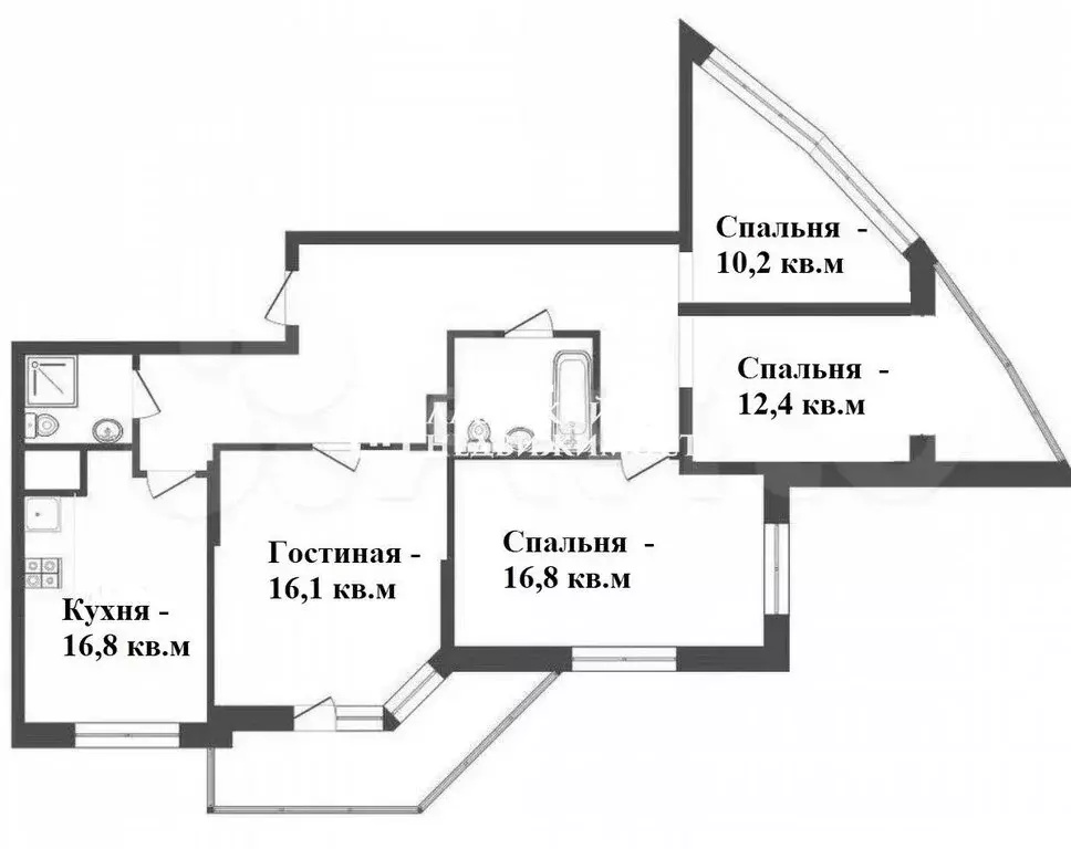 4-комнатная квартира: Самара, улица Мичурина, 154 (93 м) - Фото 1
