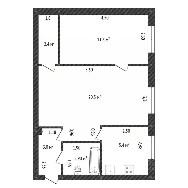 2-к кв. Башкортостан, Уфа ул. Правды, 8/1 (45.3 м) - Фото 2