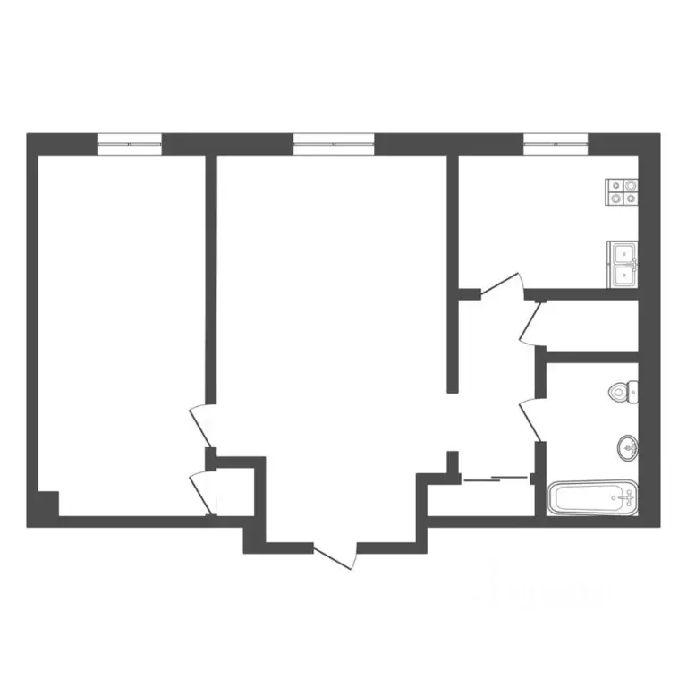 2-к кв. Тюменская область, Тюмень ул. Республики, 58 (55.0 м) - Фото 2