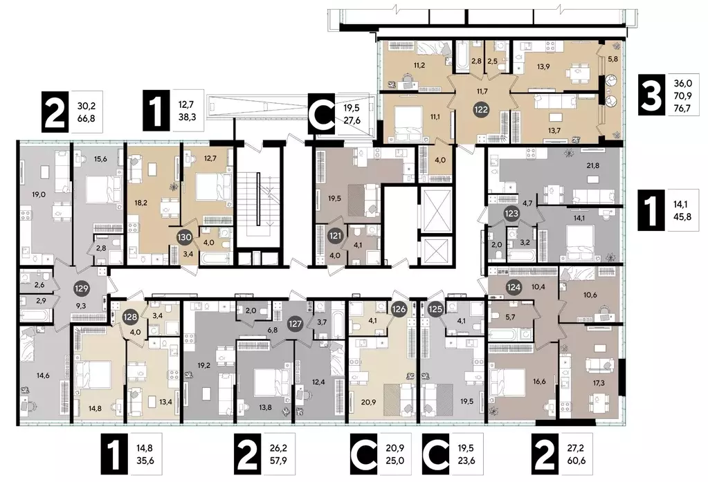 Студия Краснодарский край, Краснодар Догма Парк мкр,  (25.0 м) - Фото 2