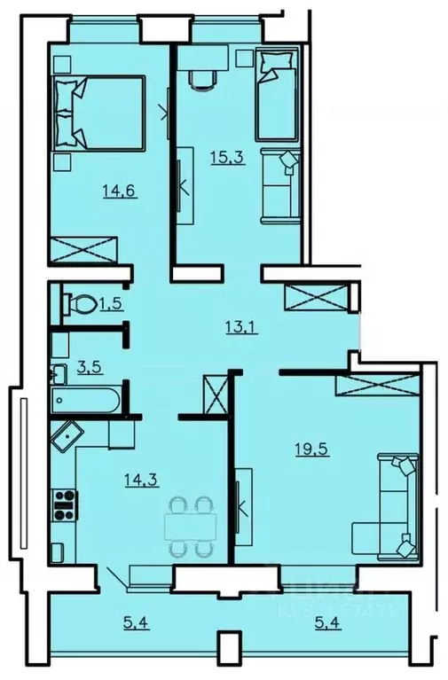 2-к кв. Владимирская область, Александров  (49.4 м) - Фото 0