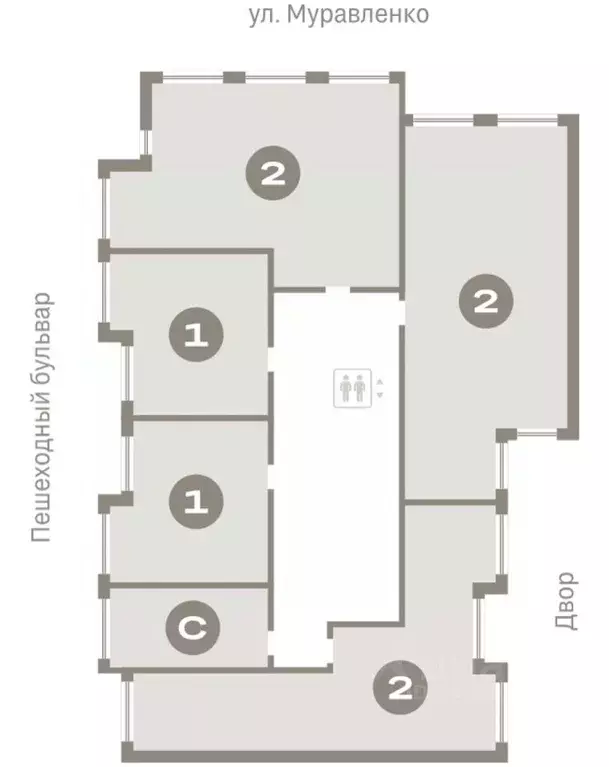 2-к кв. Тюменская область, Тюмень ул. Муравленко, 9к3 (78.37 м) - Фото 1