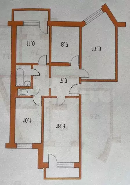 4-к. квартира, 81 м, 1/4 эт. - Фото 0