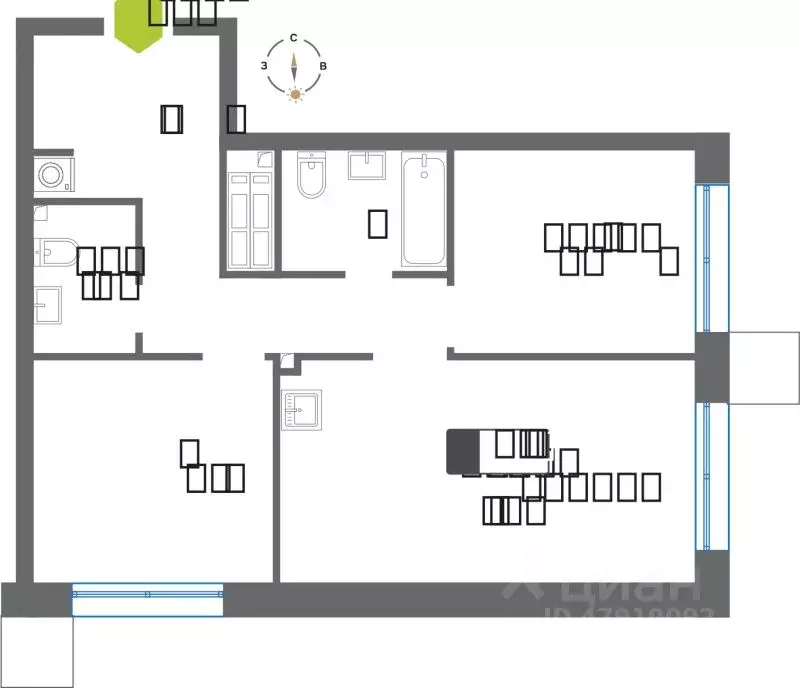 2-к кв. Московская область, Красногорск Чернево-2 мкр,  (60.1 м) - Фото 1