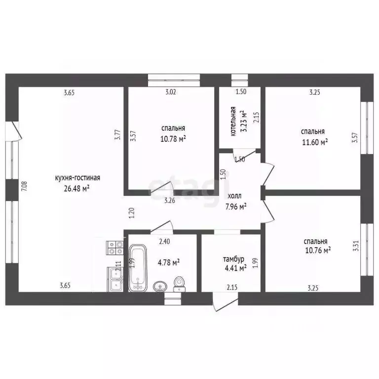 Дом в Тюменская область, Тюмень Царево садовое товарищество,  (85 м) - Фото 1