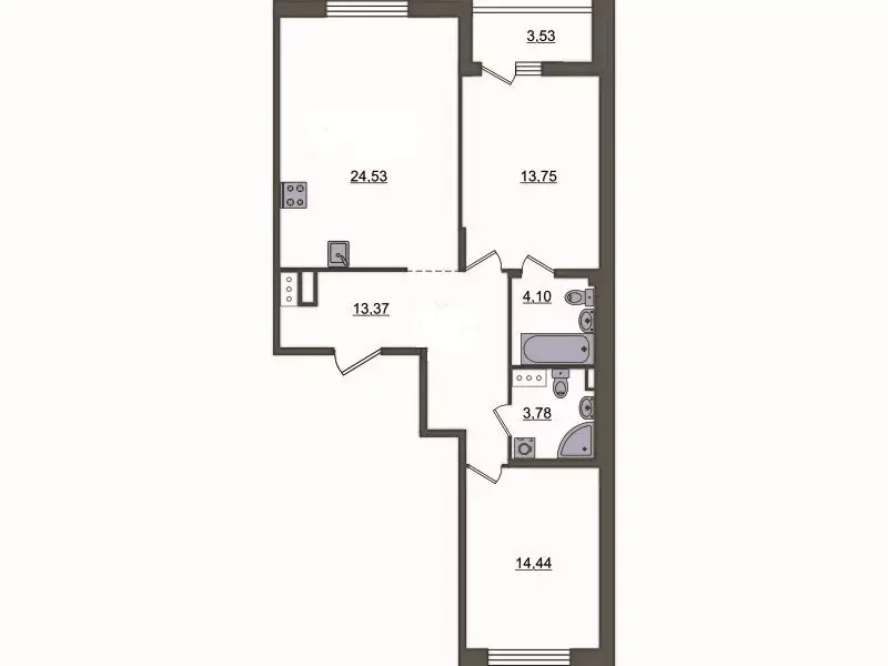 Продаётся 2-к квартира, 80 м - Фото 0