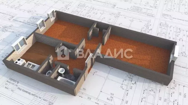 2-к кв. Иркутская область, Ангарск Б кв-л, 1 (55.6 м) - Фото 2
