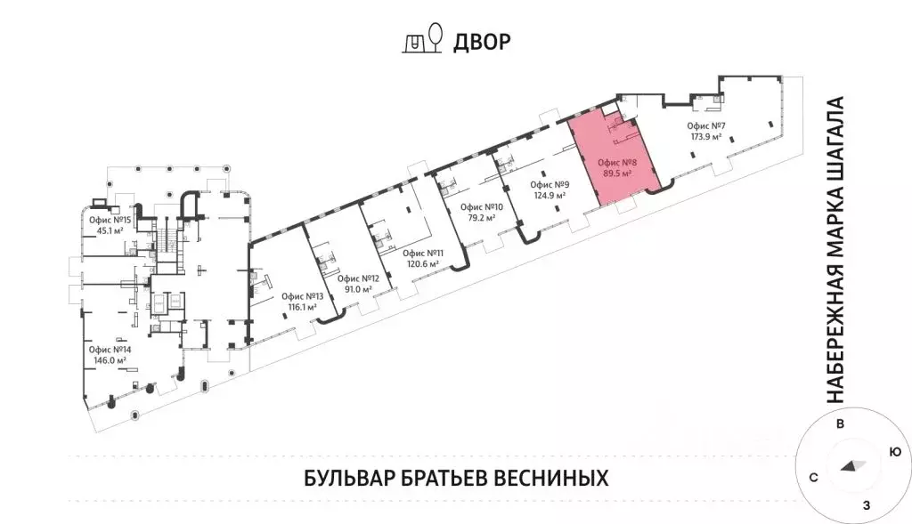 Помещение свободного назначения в Москва Марк жилой комплекс, к2 (90 ... - Фото 2