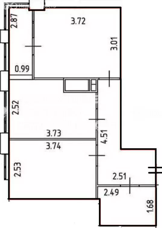 2-комнатная квартира: Рязань, микрорайон Олимпийский Городок, 4 (43 м) - Фото 1