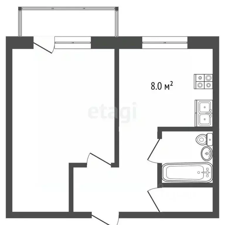 1-к кв. Ростовская область, Таганрог ул. Сергея Лазо, 5к1 (35.1 м) - Фото 1