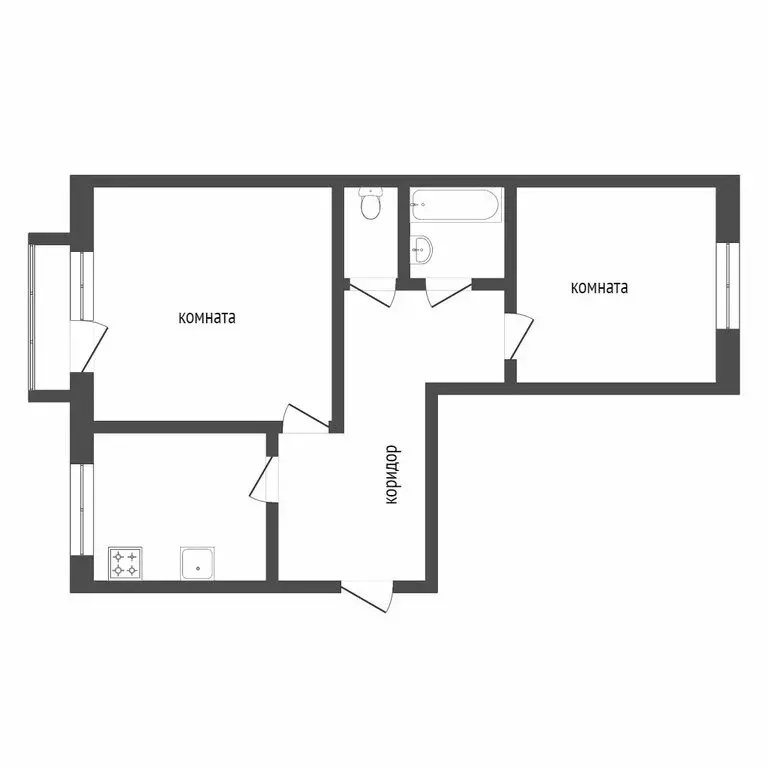 2-комнатная квартира: Улан-Удэ, Столбовая улица, 62 (47.2 м) - Фото 0