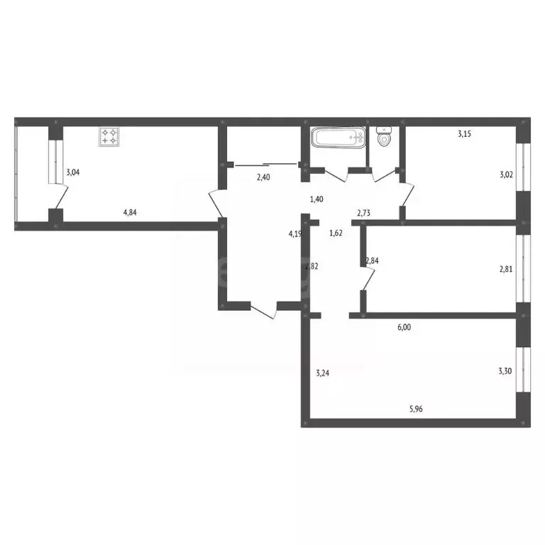 4-к кв. Амурская область, Белогорск ул. Ленина, 68 (80.5 м) - Фото 2