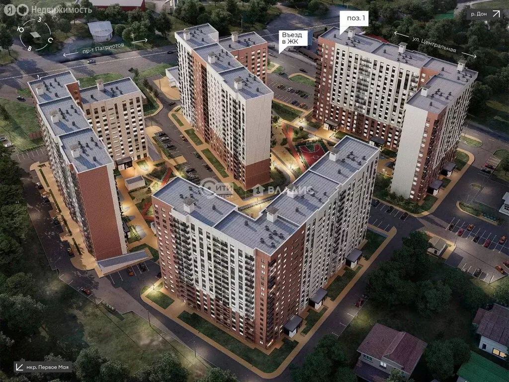 2-комнатная квартира: Воронеж, проспект Патриотов, 58А (60.1 м) - Фото 1