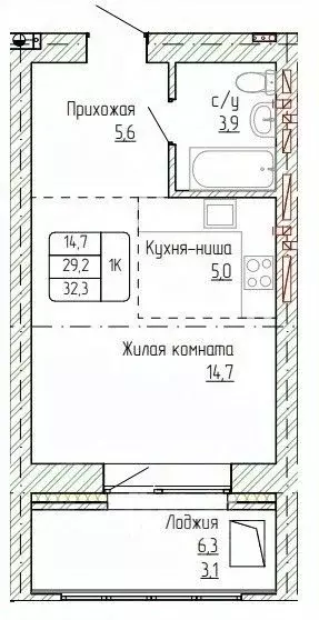 1-к кв. Алтайский край, Новоалтайск ул. Титова, 6 (32.3 м) - Фото 0