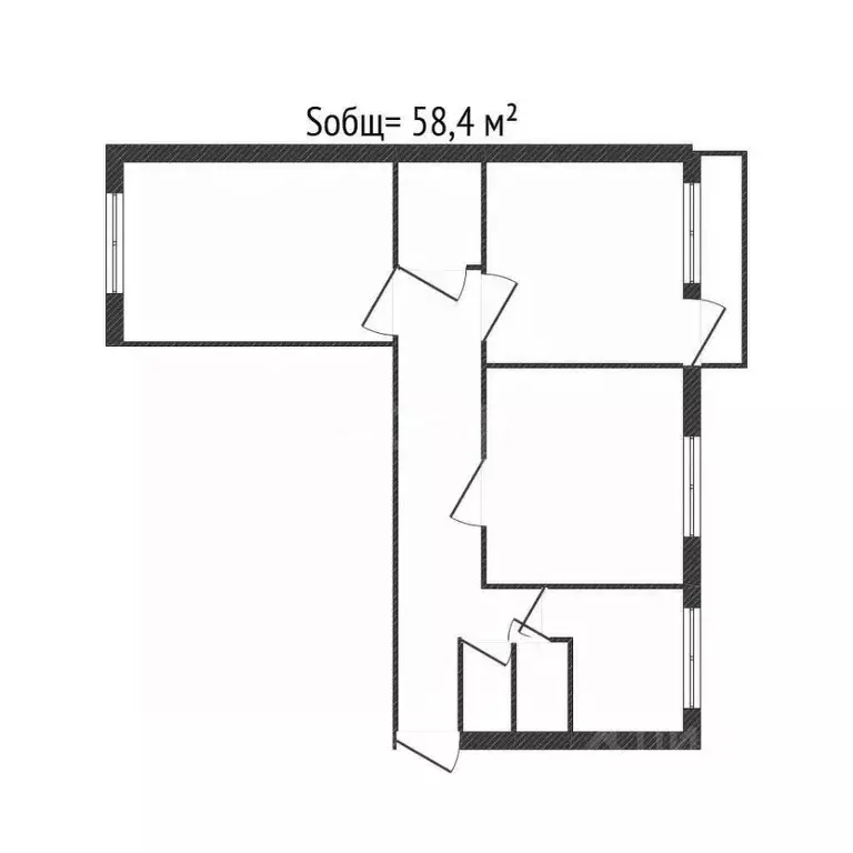 3-к кв. Брянская область, Брянск проезд 2-й Станке Димитрова, 7Б (58.4 ... - Фото 2