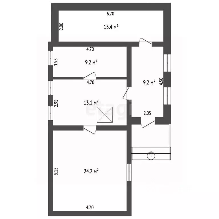 Дом в Мордовия, с. Большие Березники ул. Московская, 42 (69 м) - Фото 2