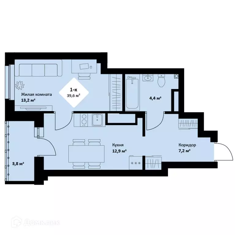 Продаётся 1-к квартира, 39.4 м - Фото 0
