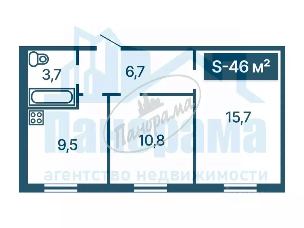 2-к кв. Калужская область, Калуга ул. Петра Тарасова, 18 (46.0 м) - Фото 2