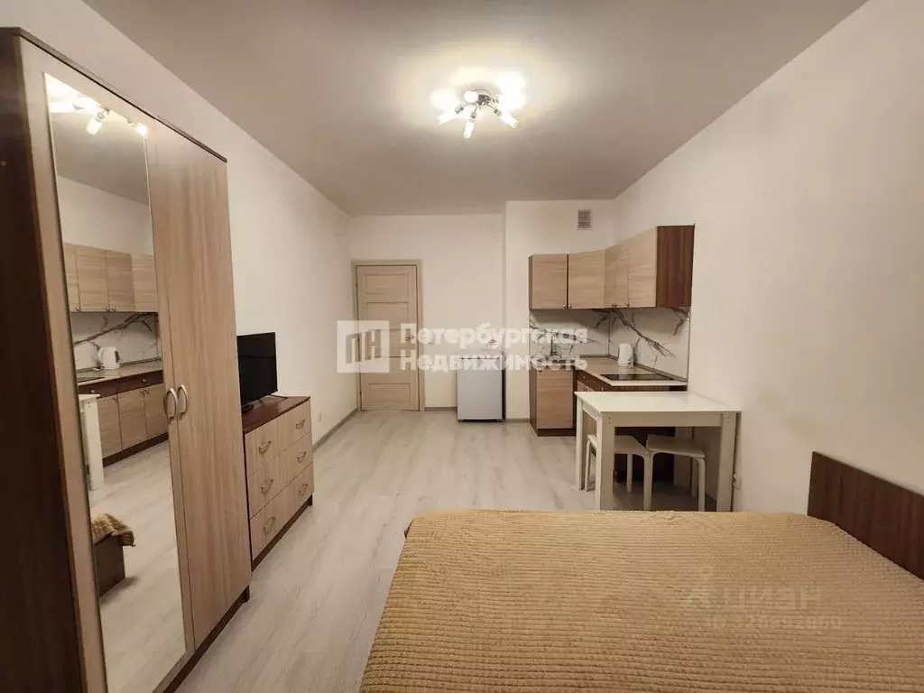 Студия Санкт-Петербург ул. Верхне-Каменская, 9к1 (24.9 м) - Фото 1