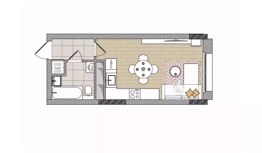 Студия Кировская область, Киров Мелькомбинатовский проезд, 3 (26.0 м) - Фото 1