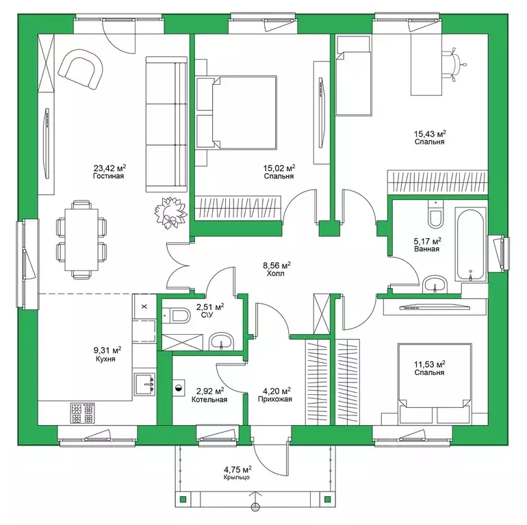 Коттедж в Башкортостан, Уфимский район, Зубовский сельсовет, с. Зубово ... - Фото 2