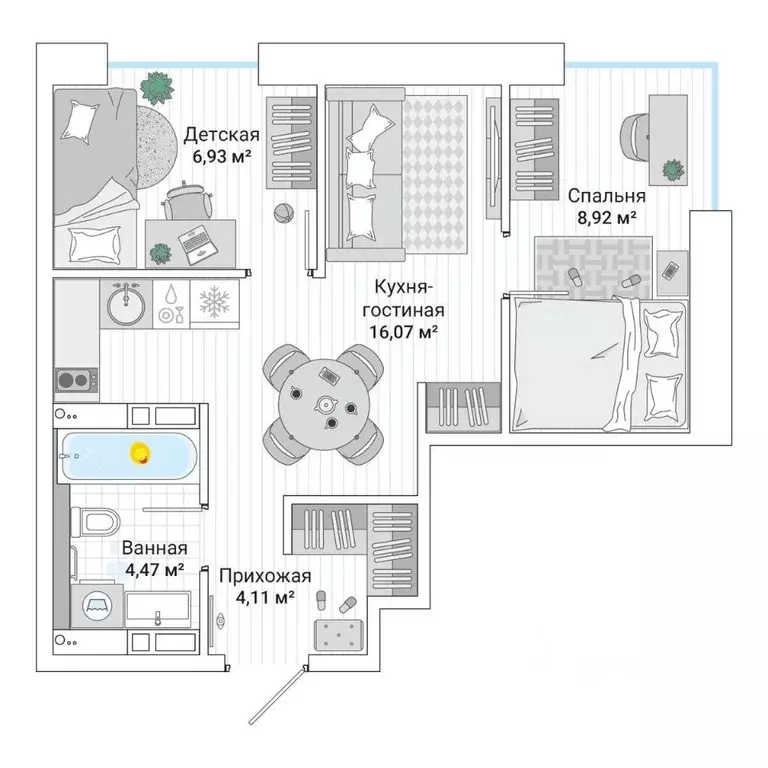 3-к кв. Приморский край, Владивосток ул. Нейбута (41.5 м) - Фото 1