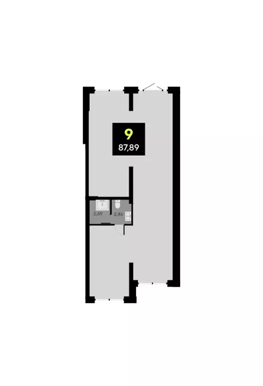 Помещение свободного назначения (87.89 м) - Фото 1