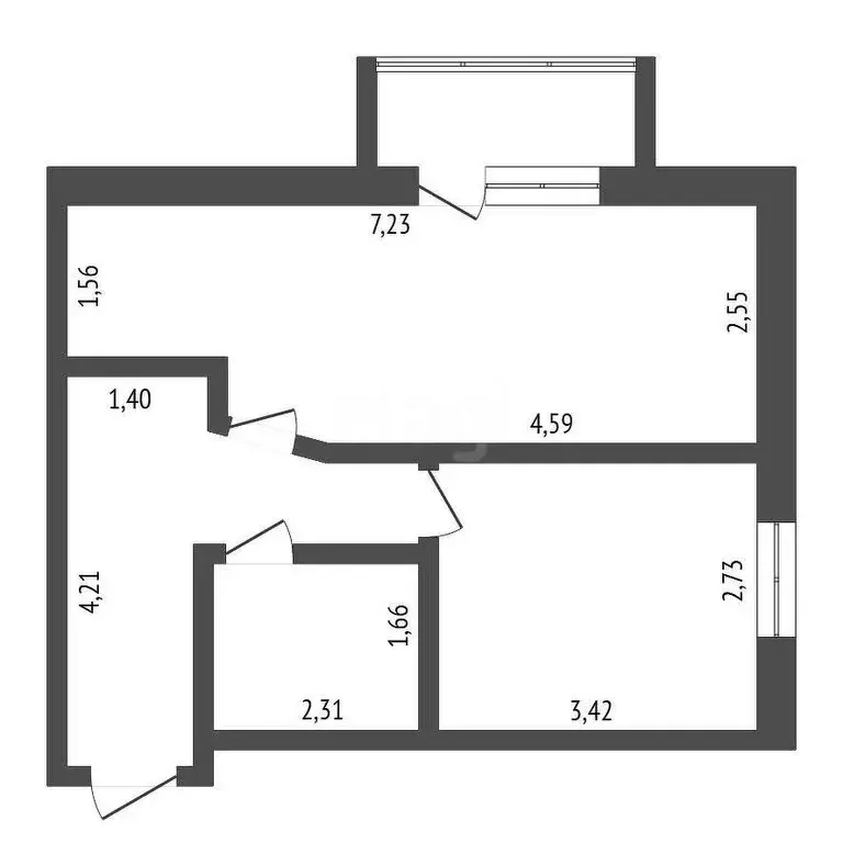 1-комнатная квартира: Шимановск, Красноармейская улица, 37/14 (37.6 м) - Фото 1