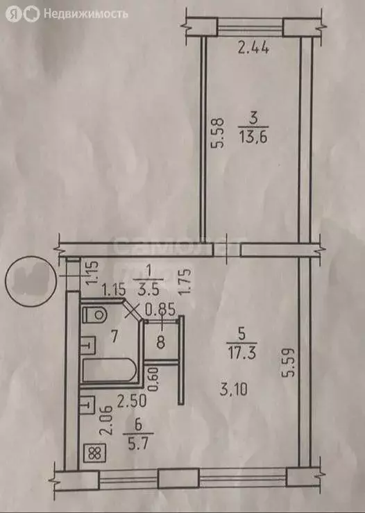 2-комнатная квартира: Ижевск, Школьная улица, 52 (44.3 м) - Фото 1