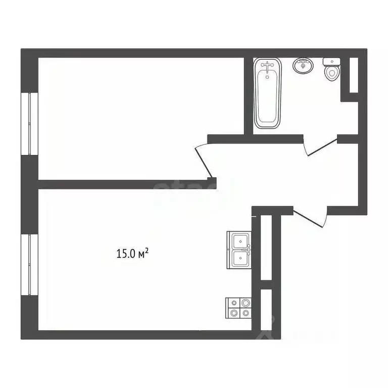 2-к кв. Московская область, Одинцовский городской округ, Заречье пгт ... - Фото 2