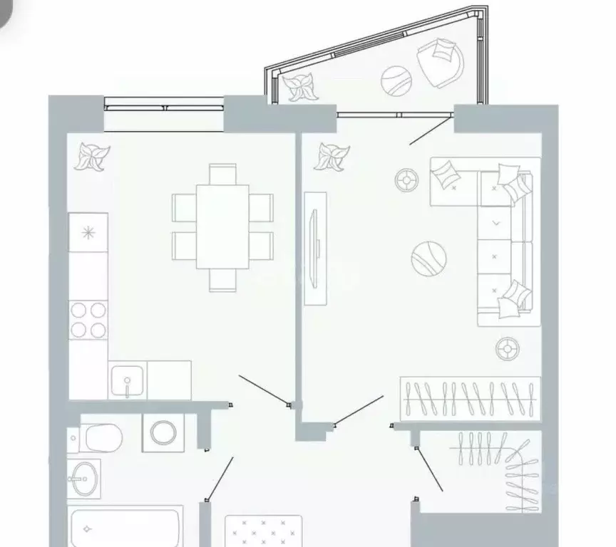 1-к кв. Пермский край, Пермь Рионская ул., 4А (39.9 м) - Фото 1